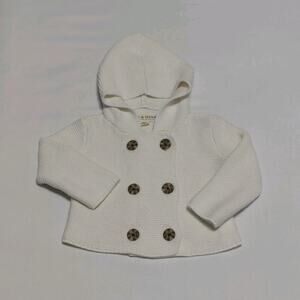 Hope & Henry Ivory 100% Organic Cotton Sweater Size 3-6 Months Pre-owned EUC